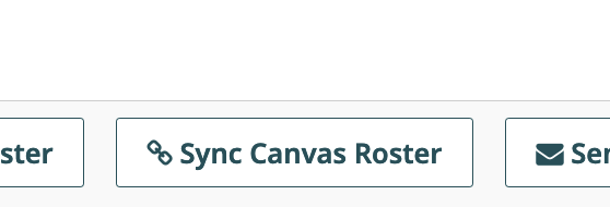 Screenshot of Sync Canvas Roster button in Gradescope