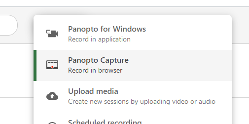 Screenshot of Launch Panopto Web App button